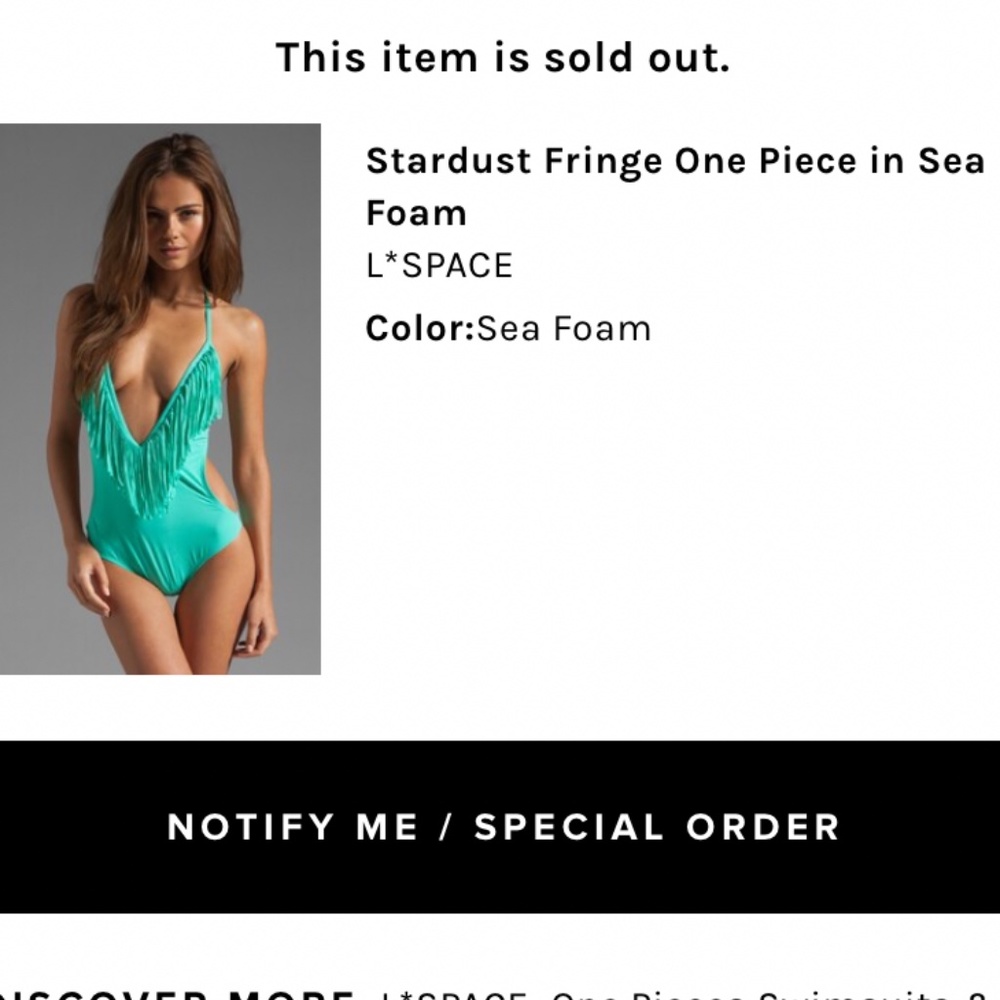 Stardust fringe one piece in sea foam